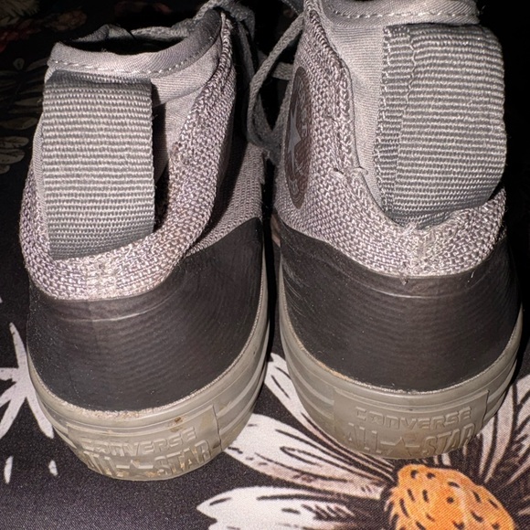 Converse Women's High-Top Canvas Sneakers in Light Gray - Picture 3 of 5